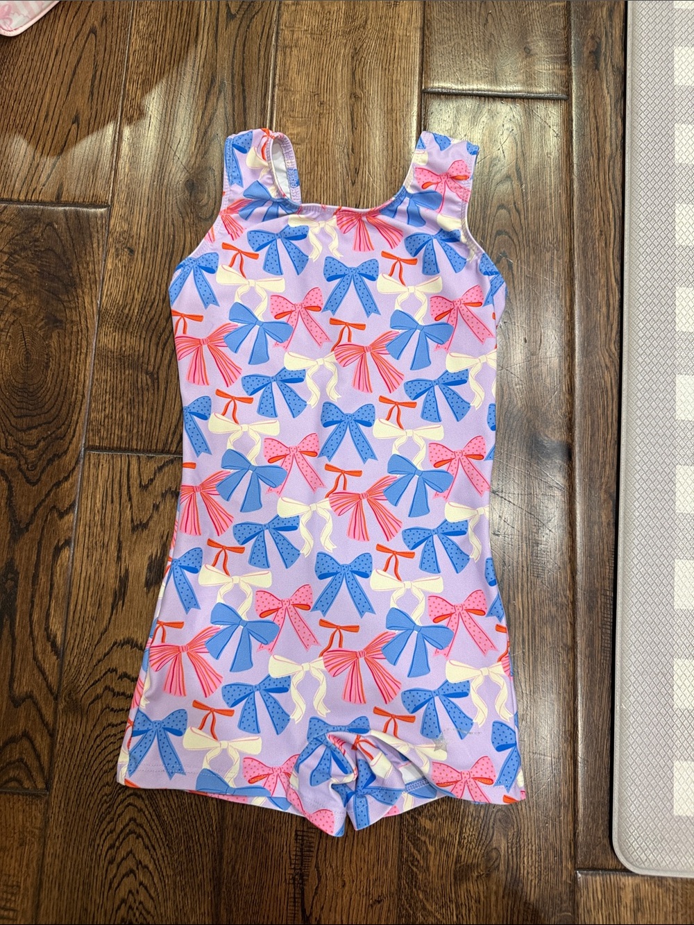 Destira Kids Pink Bow-Print leotard